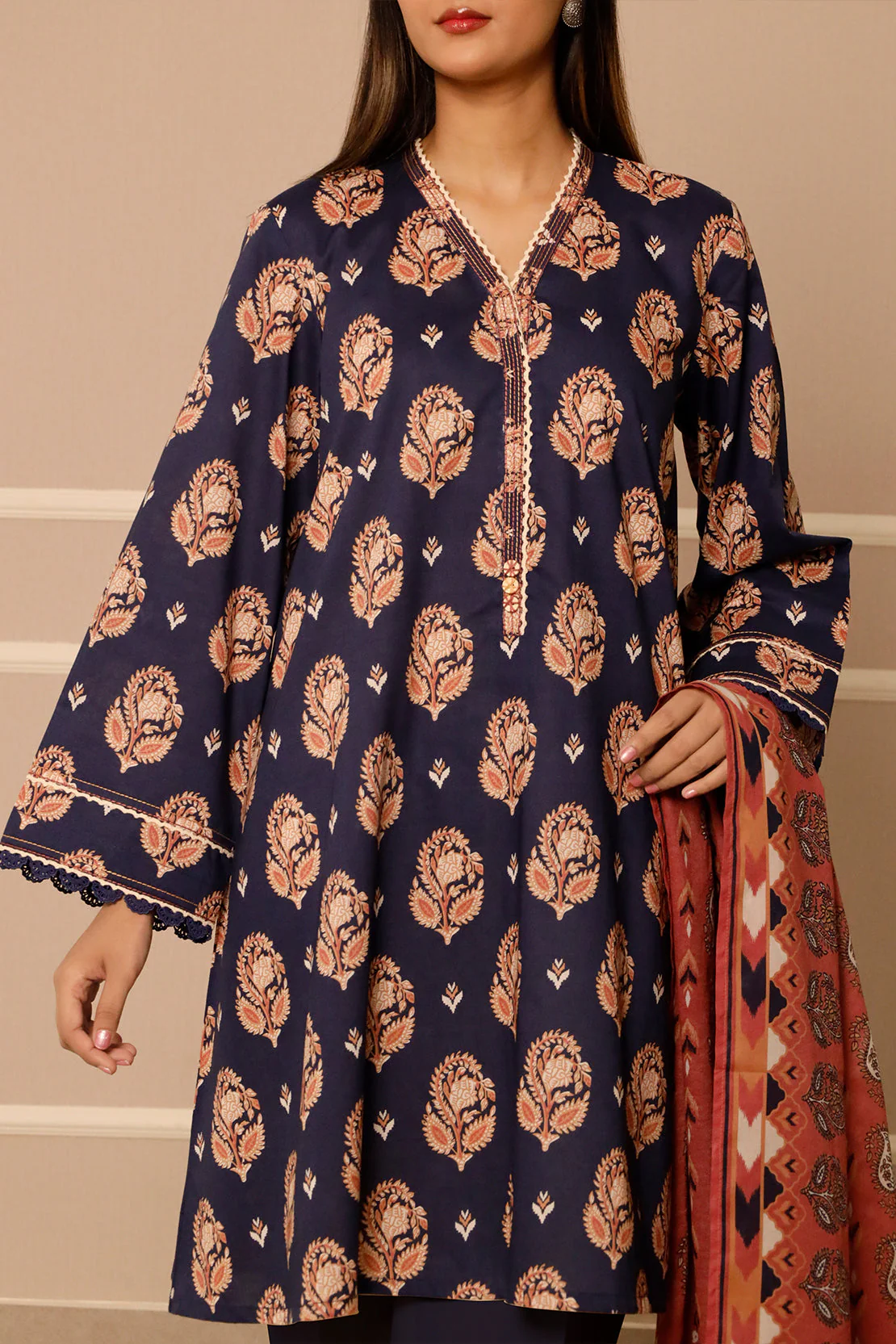 Unstitched Printed Lawn 3 Piece - Image 5