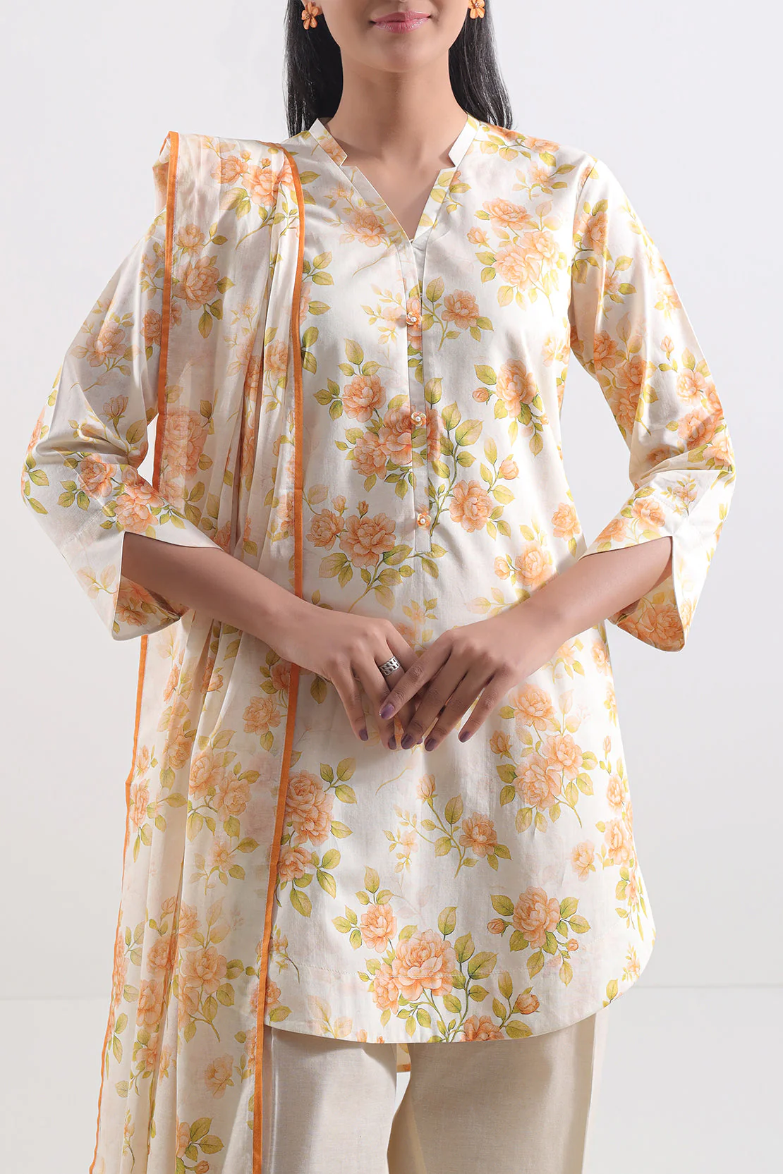 Unstitched Printed Lawn 3 Piece - Image 2