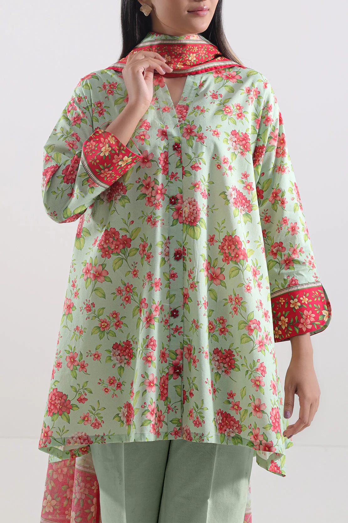 Unstitched Printed Lawn 3 Piece - Image 2
