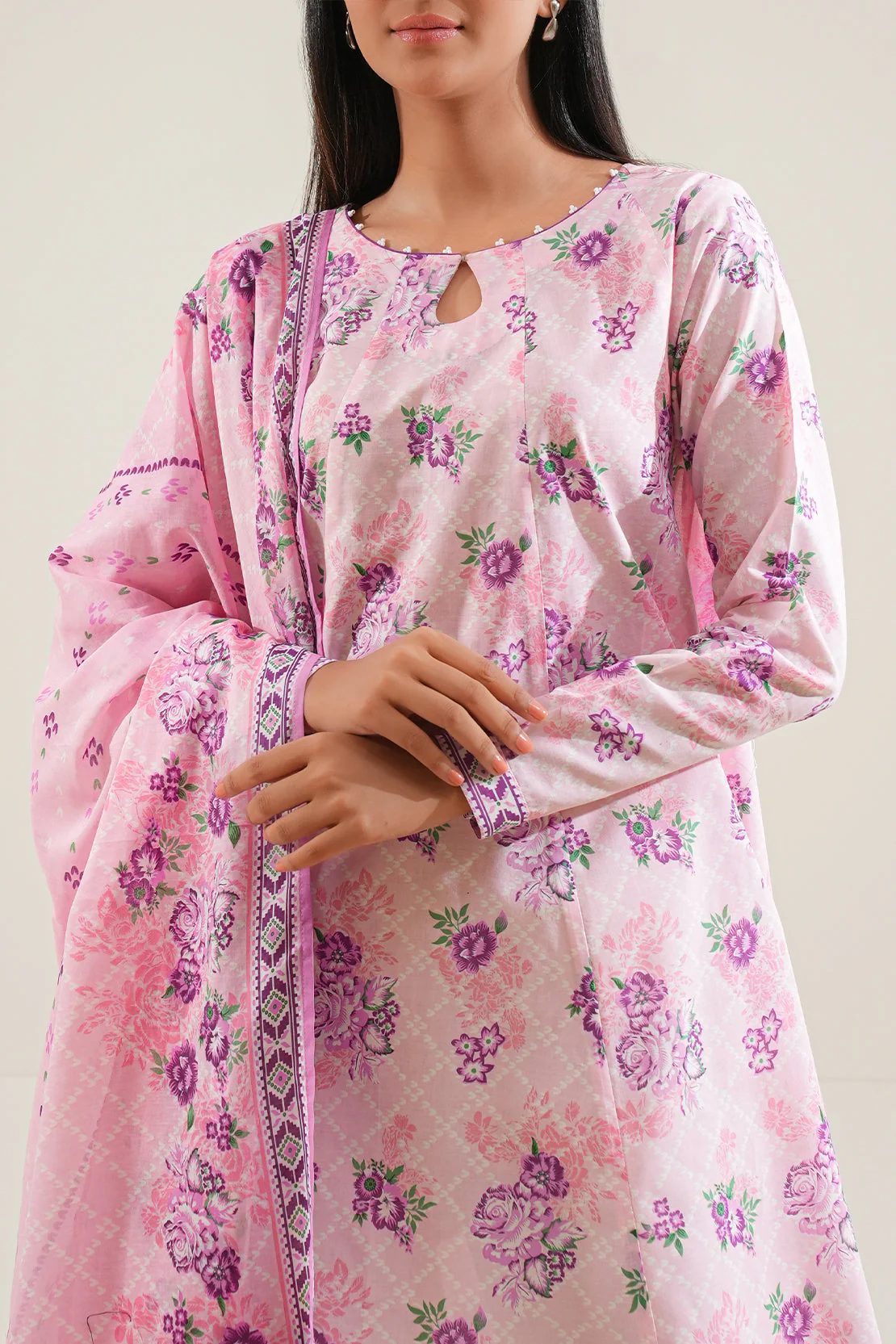 Unstitched Printed Lawn 3 Piece - Image 2