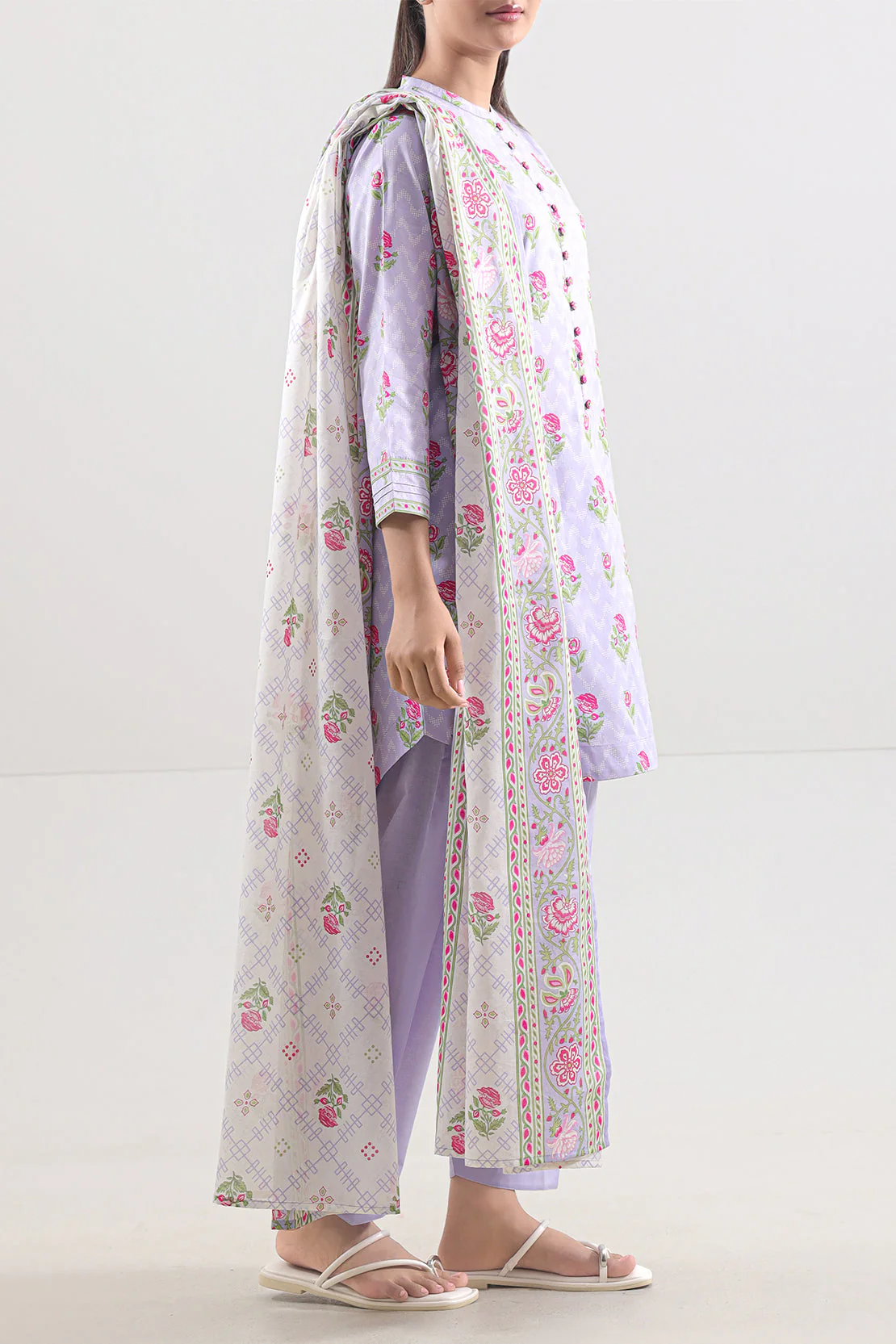 Unstitched Printed Lawn 3 Piece - Image 2