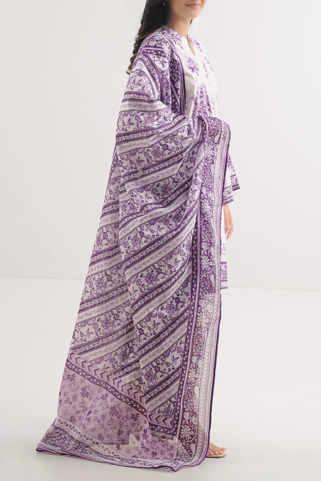 Unstitched Printed Lawn 3 Piece - Image 3