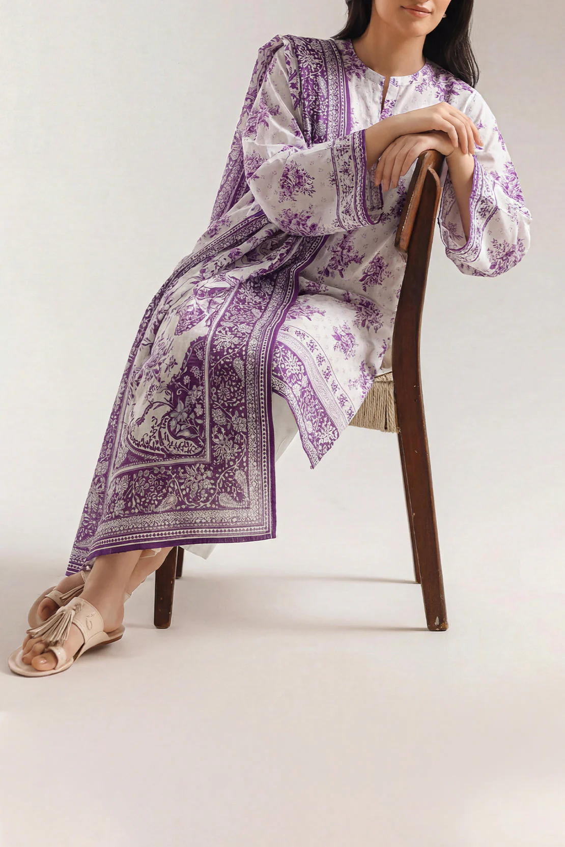 Unstitched Printed Lawn 3 Piece