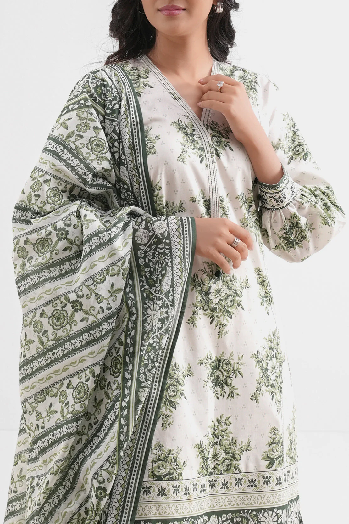 Unstitched Printed Lawn 3 Piece - Image 2