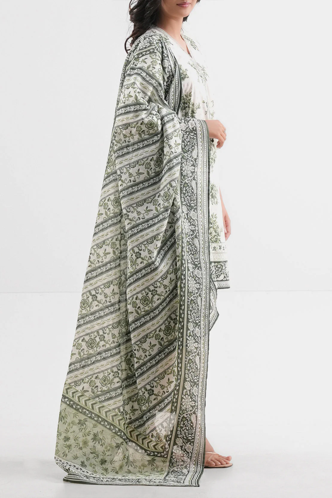 Unstitched Printed Lawn 3 Piece - Image 3