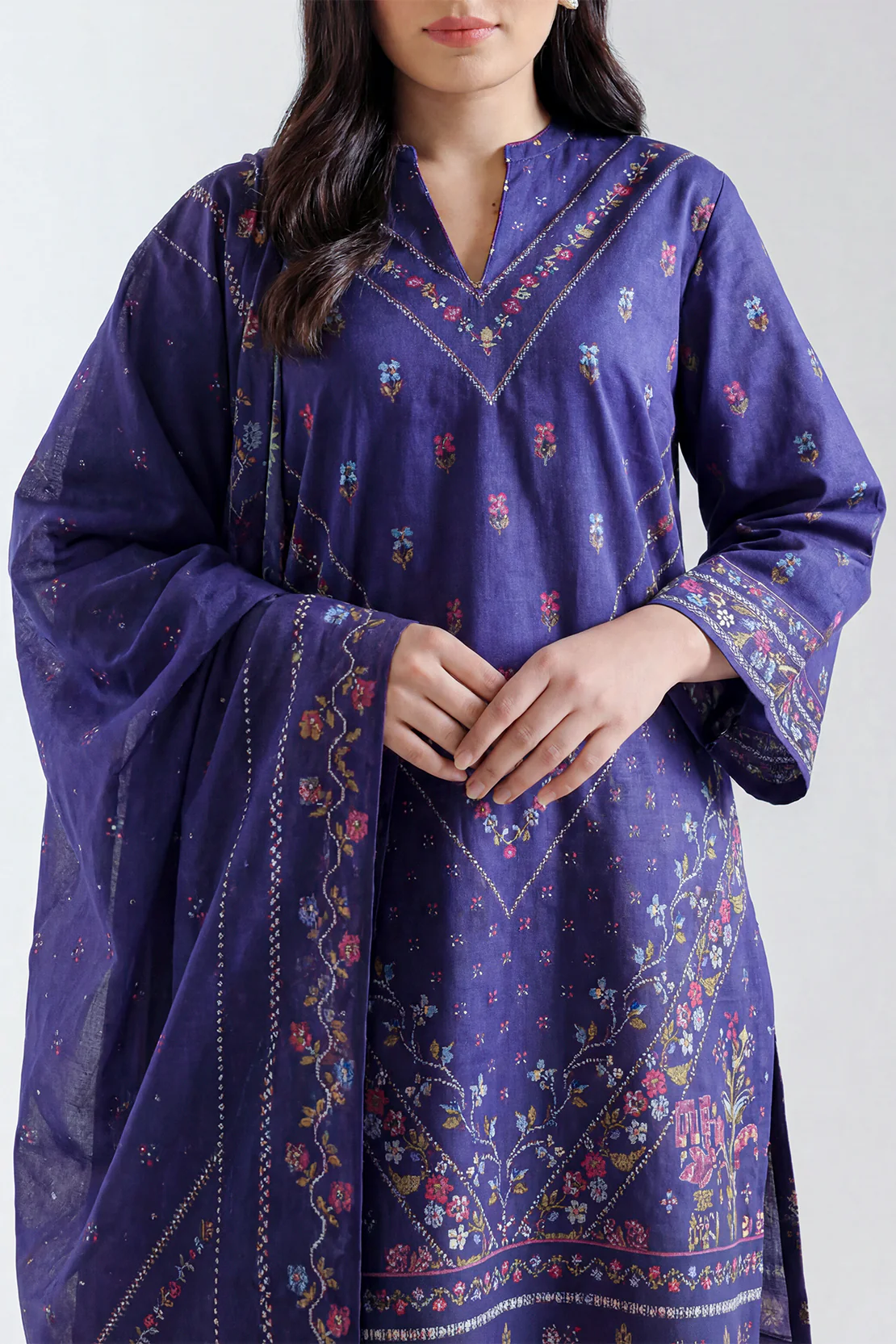 Unstitched Printed Lawn 3 Piece - Image 2