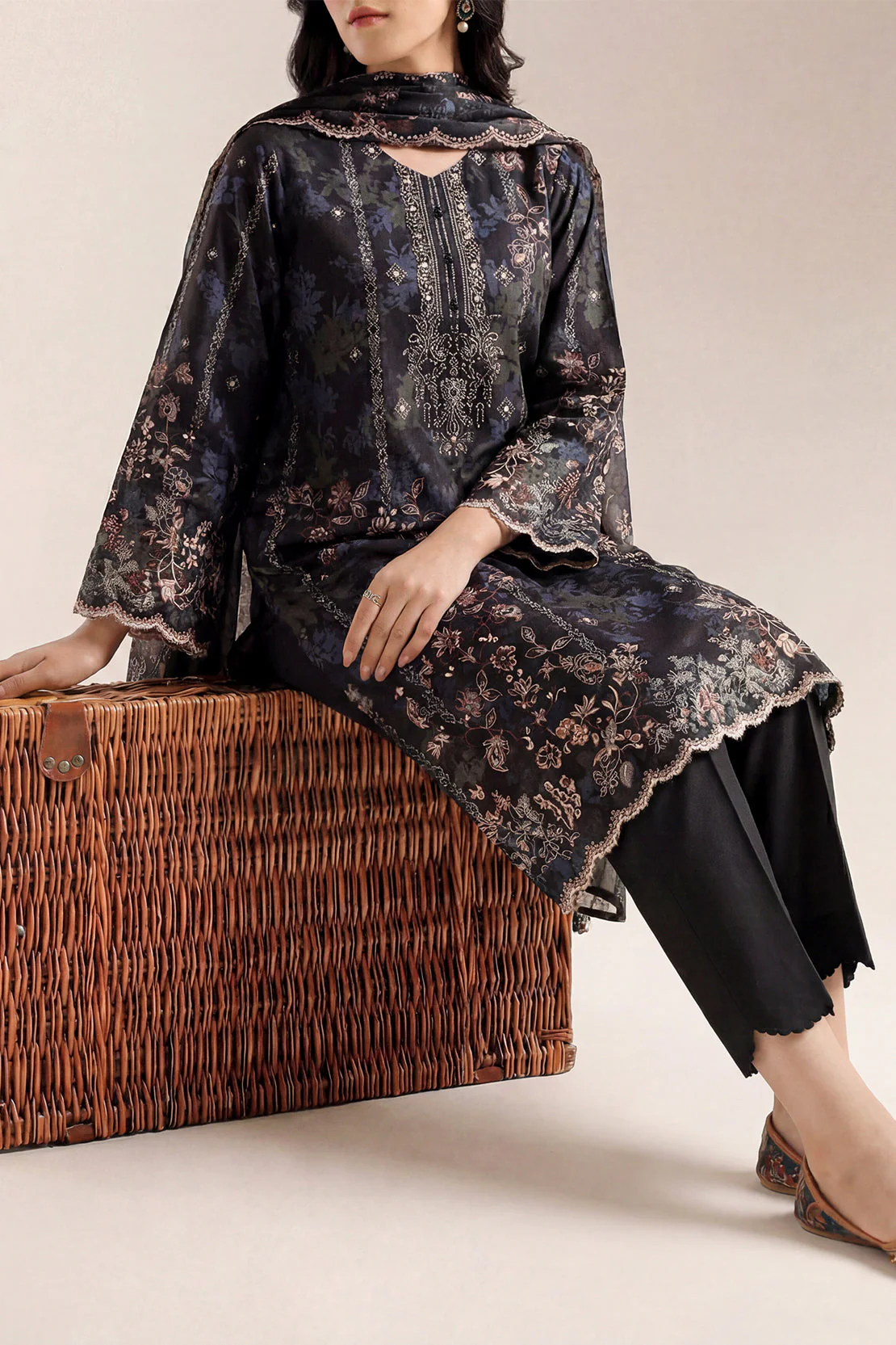 Unstitched Printed Lawn 3 Piece