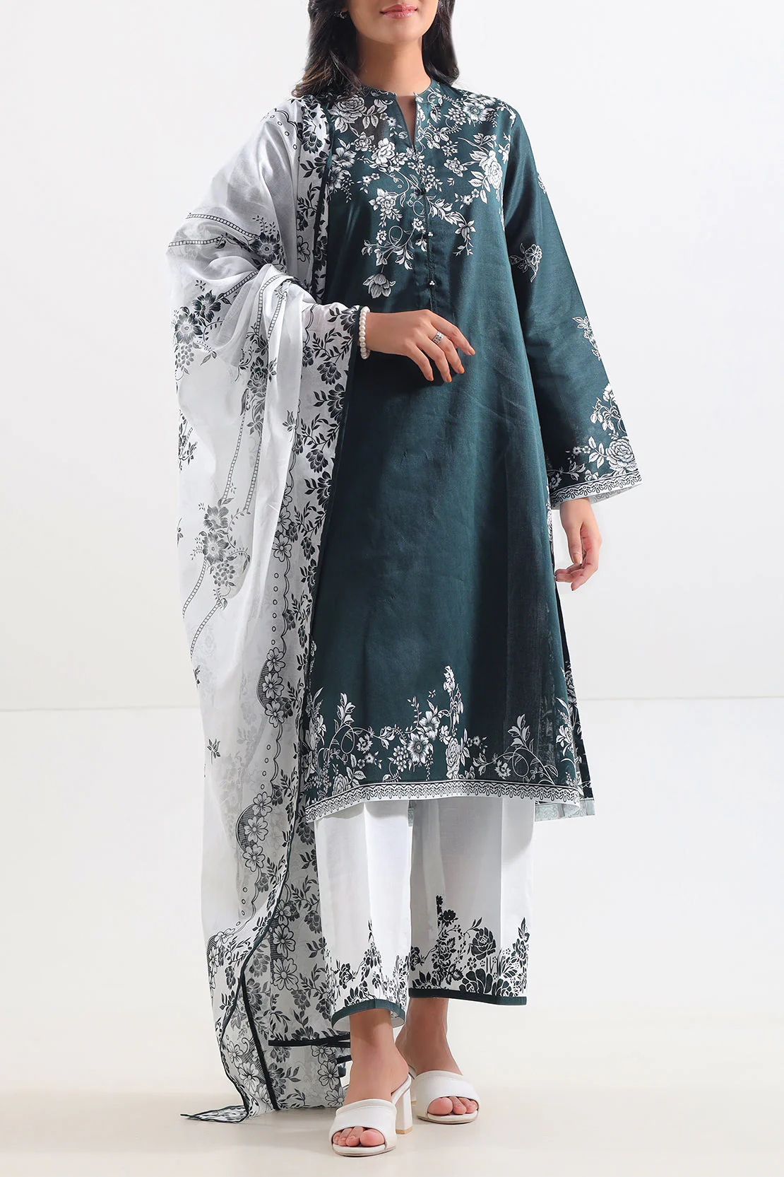Unstitched Printed Lawn 3 Piece