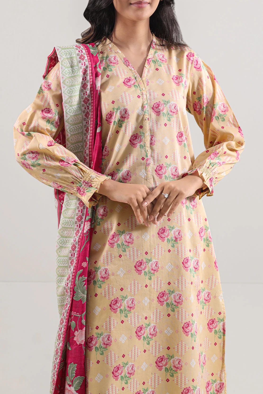 Unstitched Printed Lawn 3 Piece - Image 2