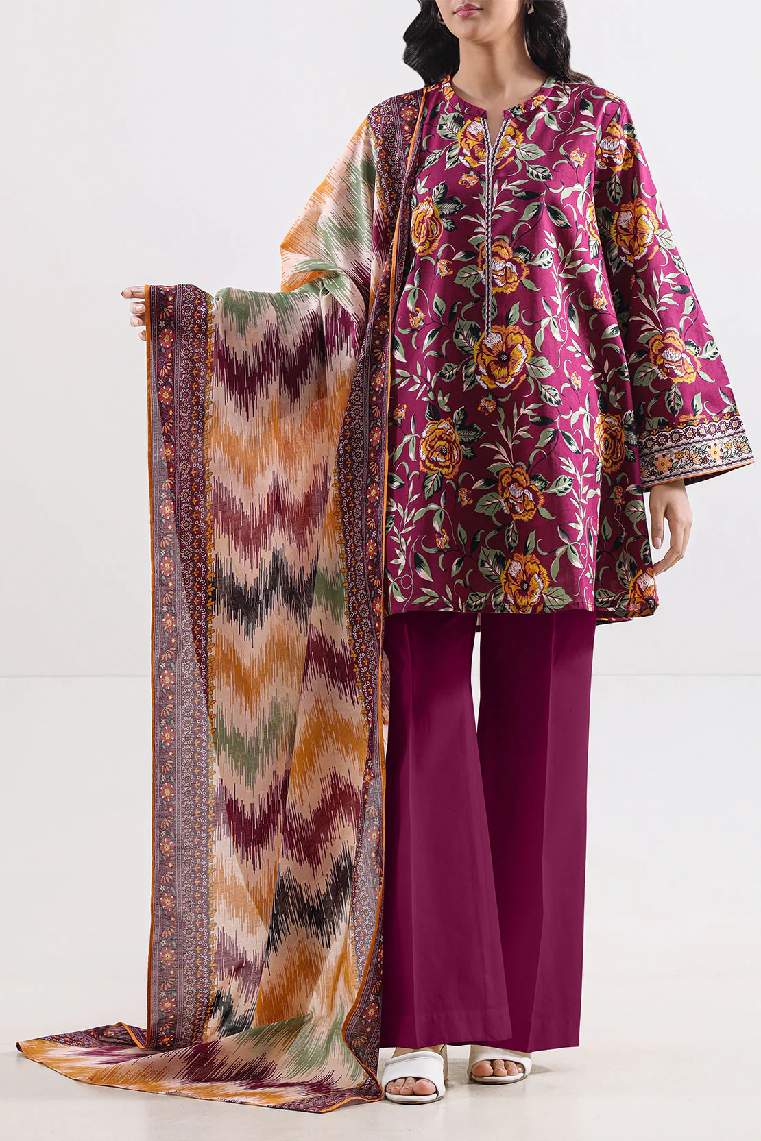 Unstitched Printed Lawn 3 Piece - Image 2