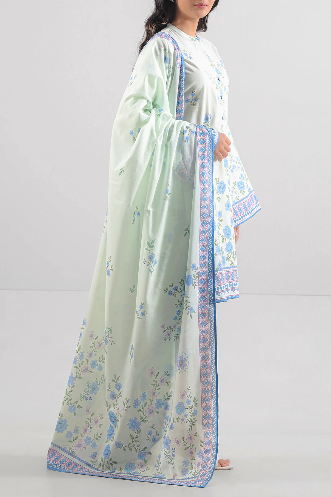 Unstitched Printed Lawn 3 Piece - Image 2