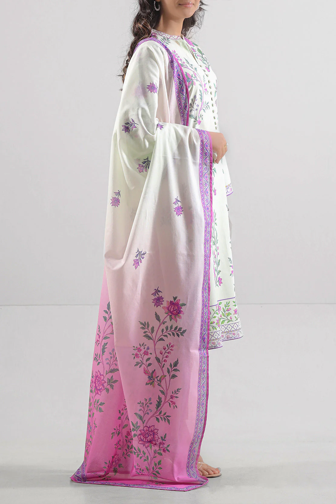 Unstitched Printed Lawn 3 Piece - Image 3