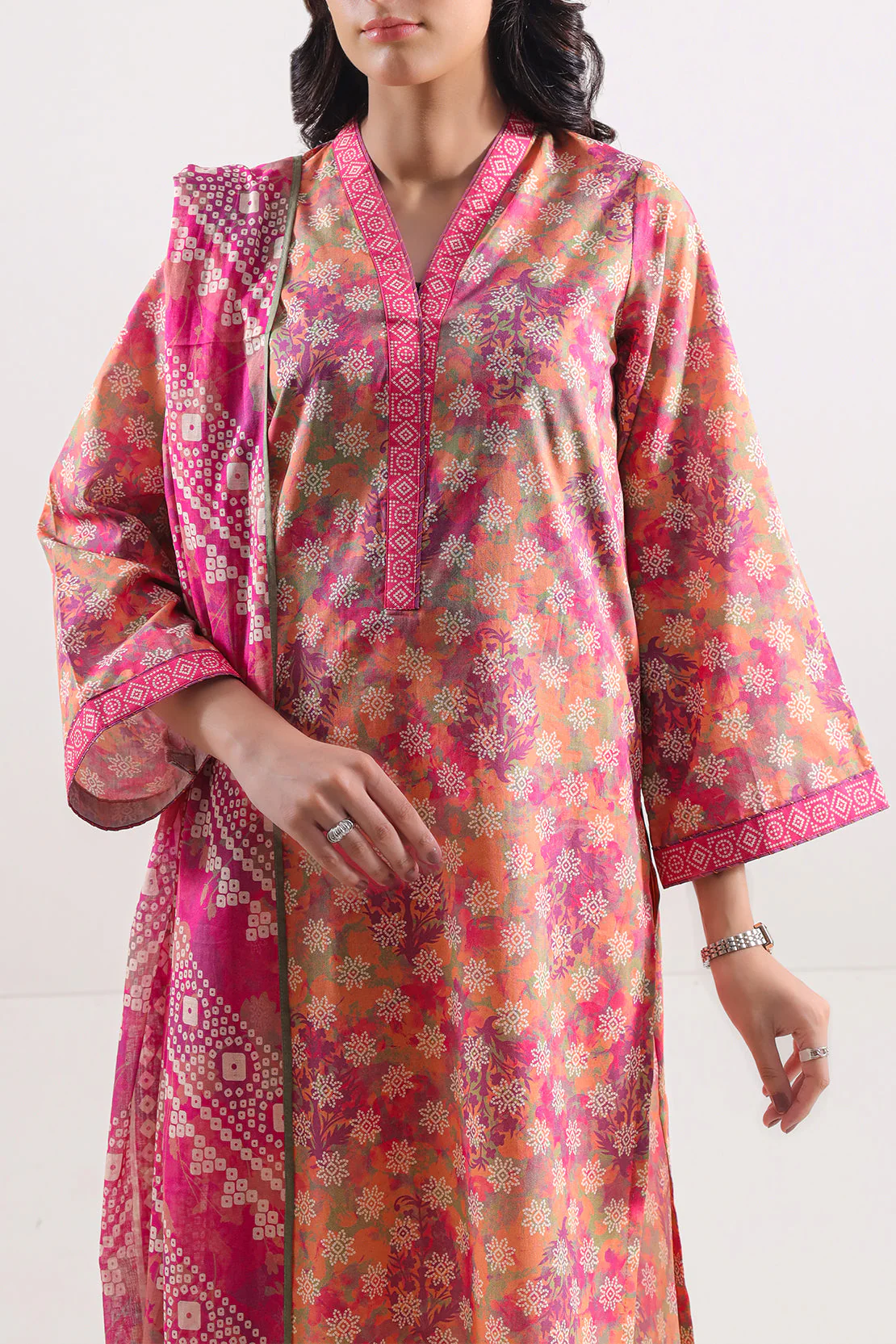 Unstitched Printed Lawn 3 Piece - Image 2
