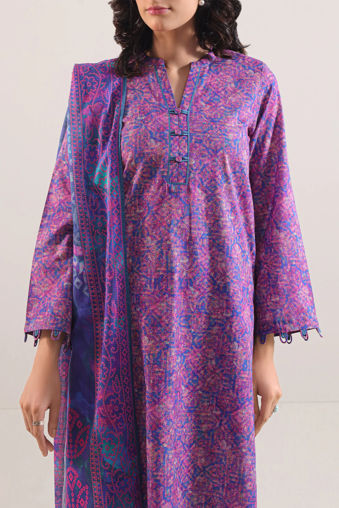 Unstitched Printed Lawn 3 Piece - Image 2