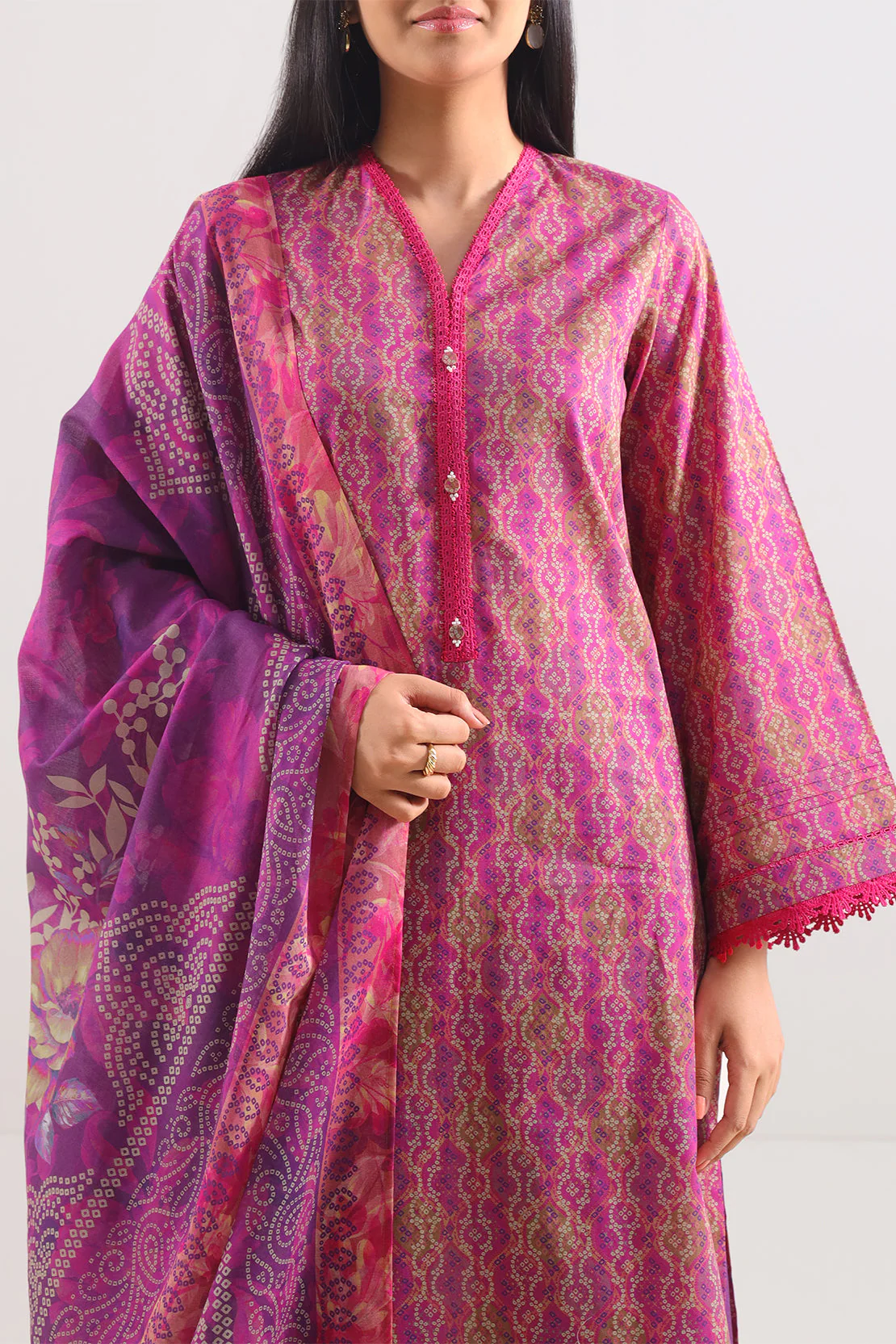 Unstitched Printed Lawn 3 Piece - Image 2