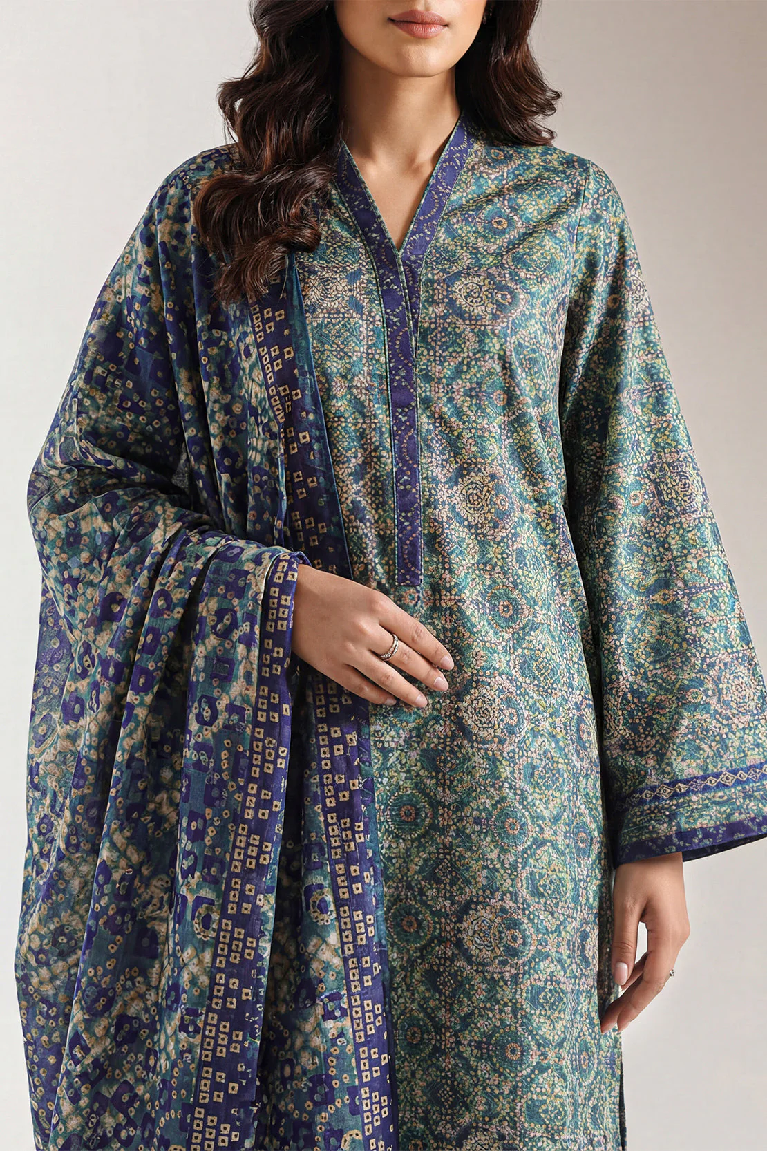 Unstitched Printed Lawn 3 Piece - Image 2