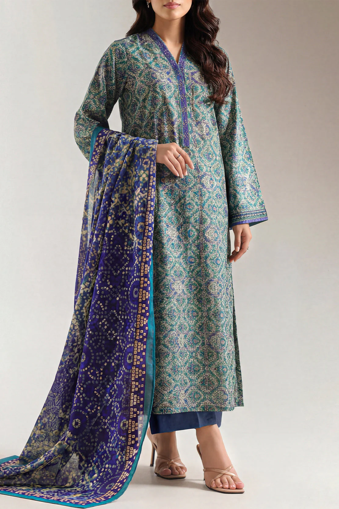 Unstitched Printed Lawn 3 Piece - Image 3