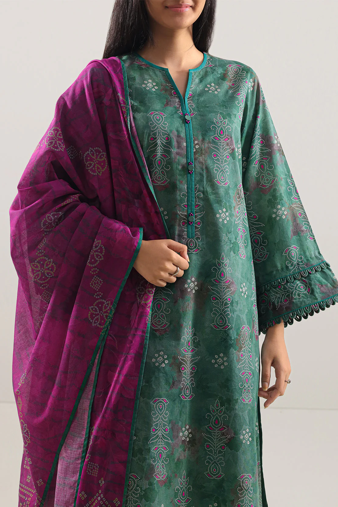 Unstitched Printed Lawn 3 Piece - Image 2