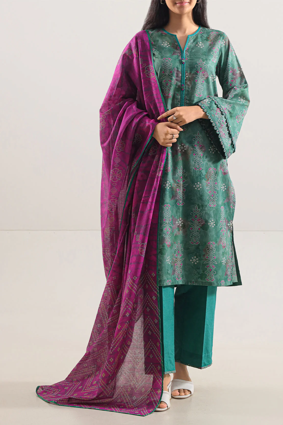 Unstitched Printed Lawn 3 Piece - Image 3