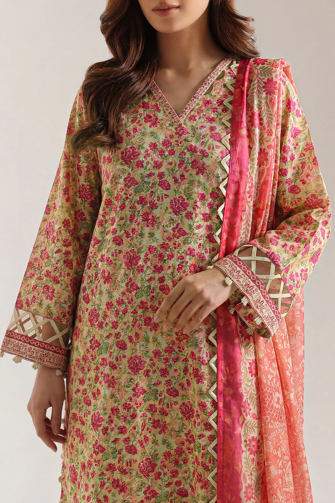 Unstitched Printed Lawn 3 Piece - Image 2