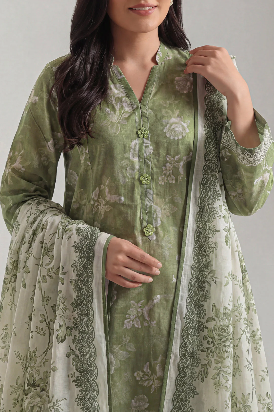 Unstitched Printed Lawn 3 Piece - Image 3