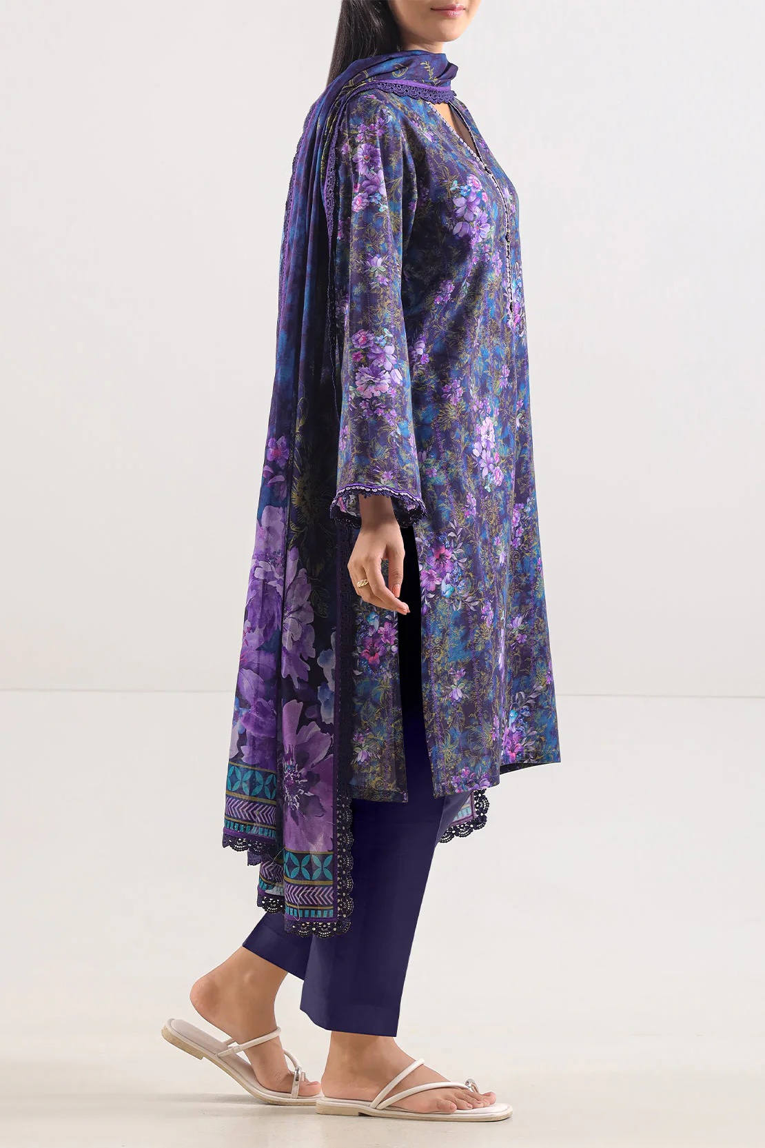 Unstitched Printed Lawn 3 Piece - Image 3