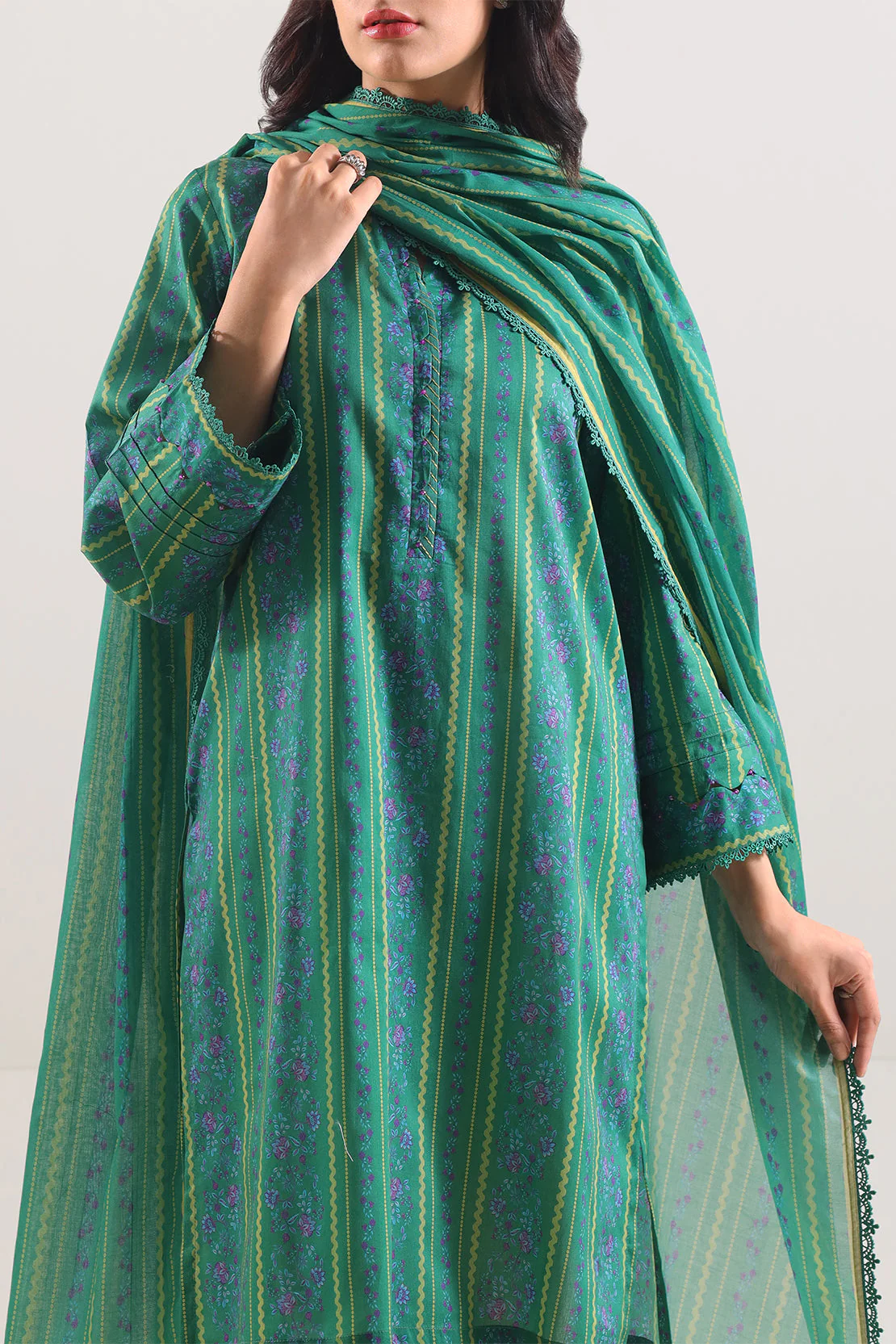 Unstitched Printed Lawn 3 Piece - Image 2