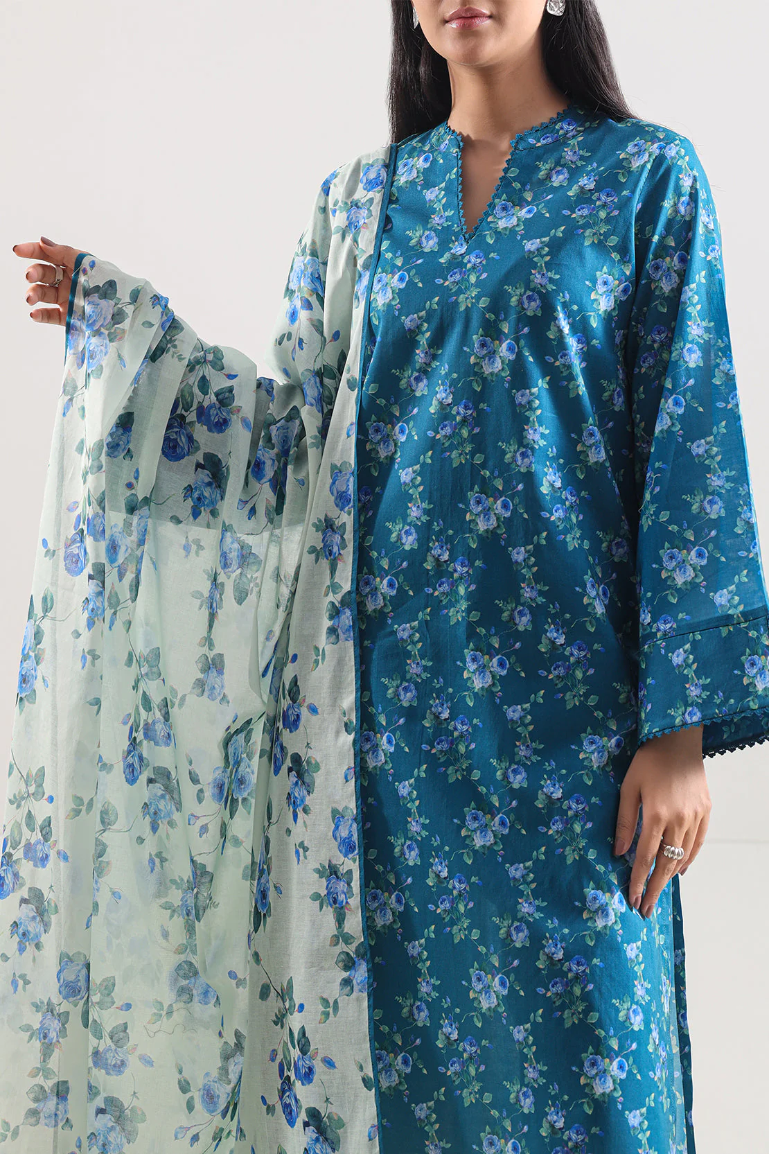 Unstitched Printed Lawn 3 Piece - Image 2
