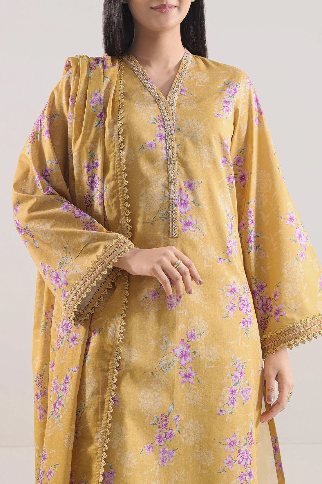 Unstitched Printed Lawn 3 Piece - Image 3