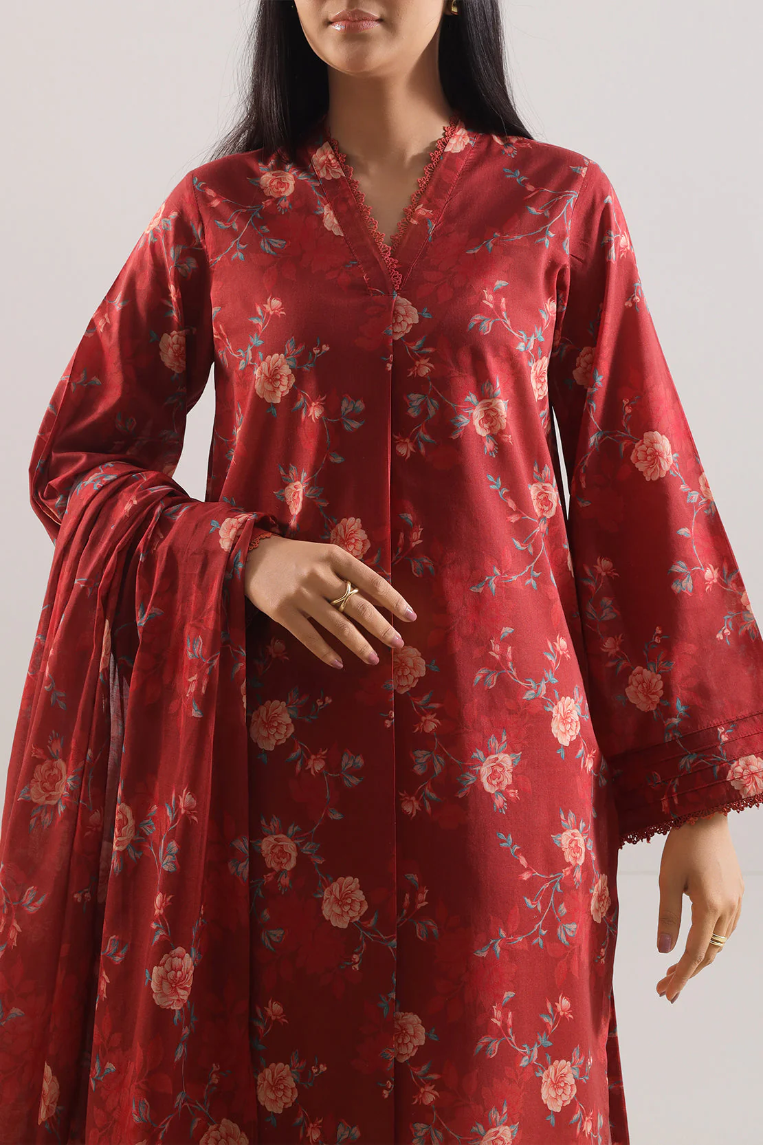 Unstitched Printed Lawn 3 Piece - Image 3