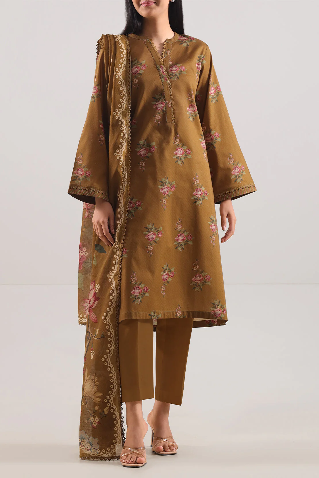 Unstitched Printed Lawn 3 Piece - Image 3