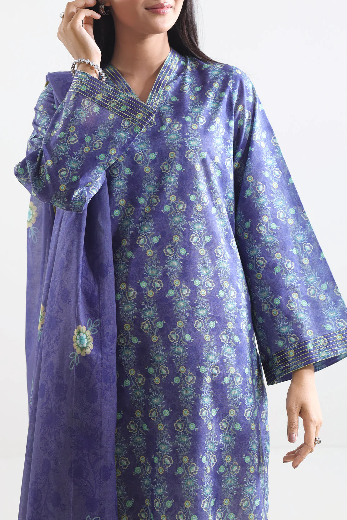 Unstitched Printed Lawn 3 Piece - Image 3