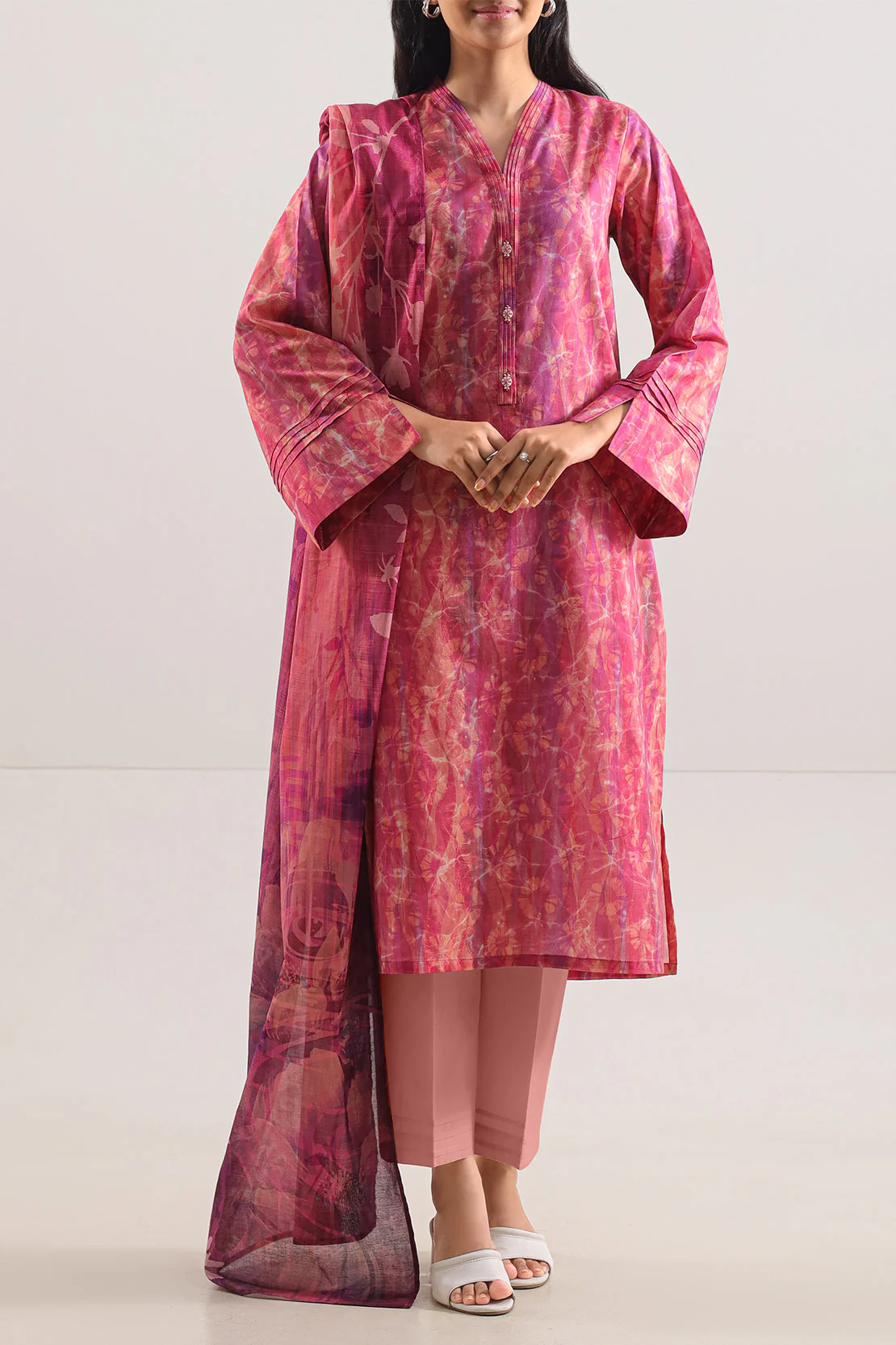 Unstitched Printed Lawn 3 Piece