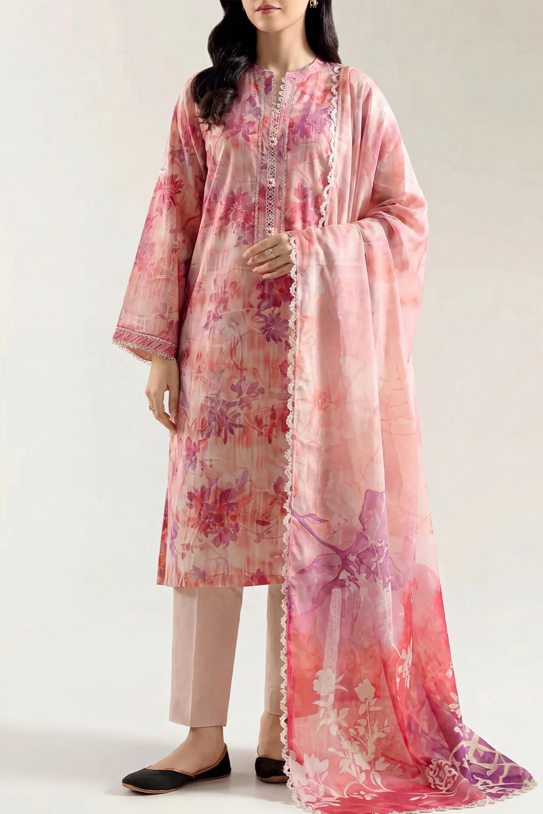 Unstitched Printed Lawn 3 Piece - Image 2