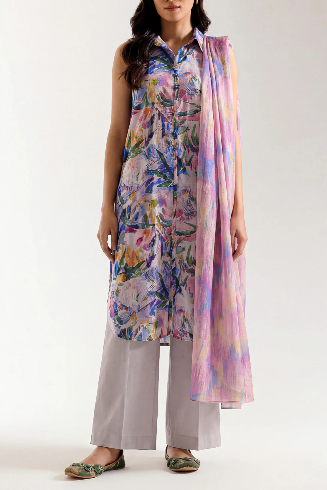 Unstitched Printed Lawn 3 Piece - Image 2