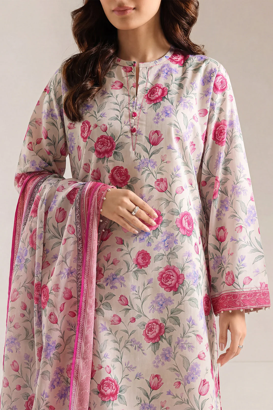 Unstitched Printed Lawn 3 Piece - Image 2
