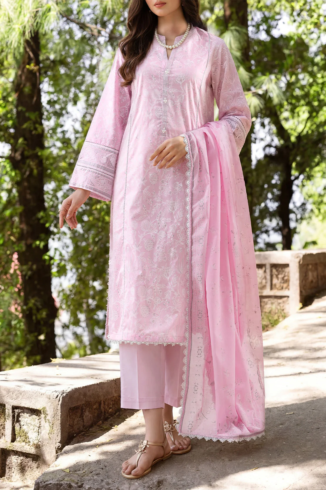 Unstitched Printed Lawn 3 Piece