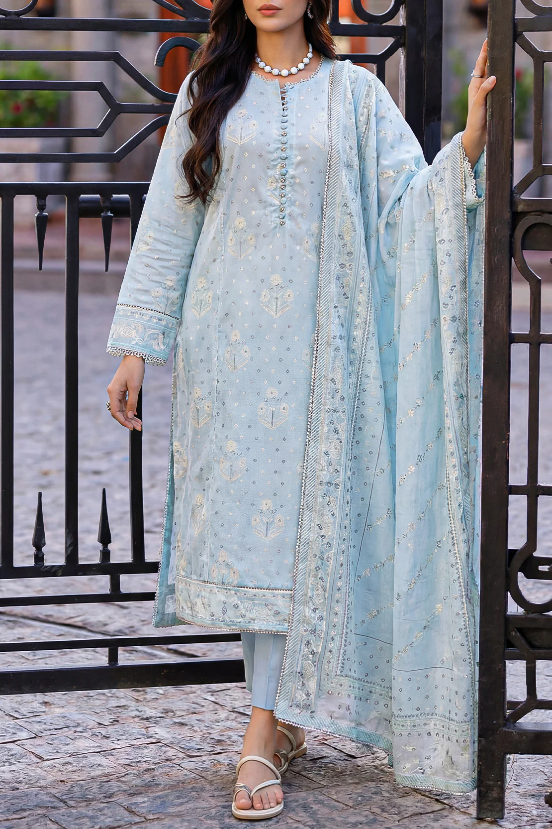 Unstitched Printed Lawn 3 Piece