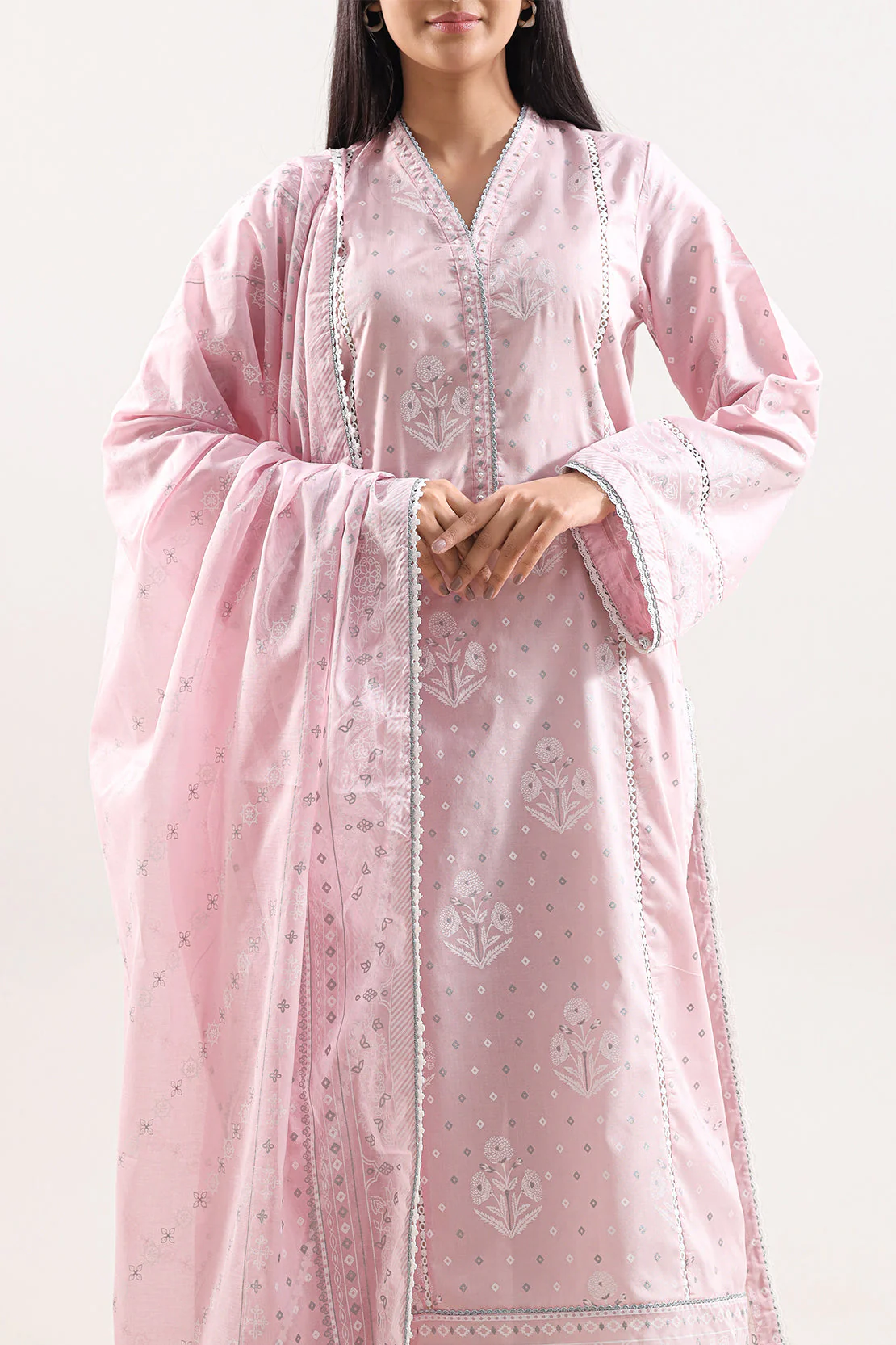 Unstitched Printed Lawn 3 Piece - Image 2