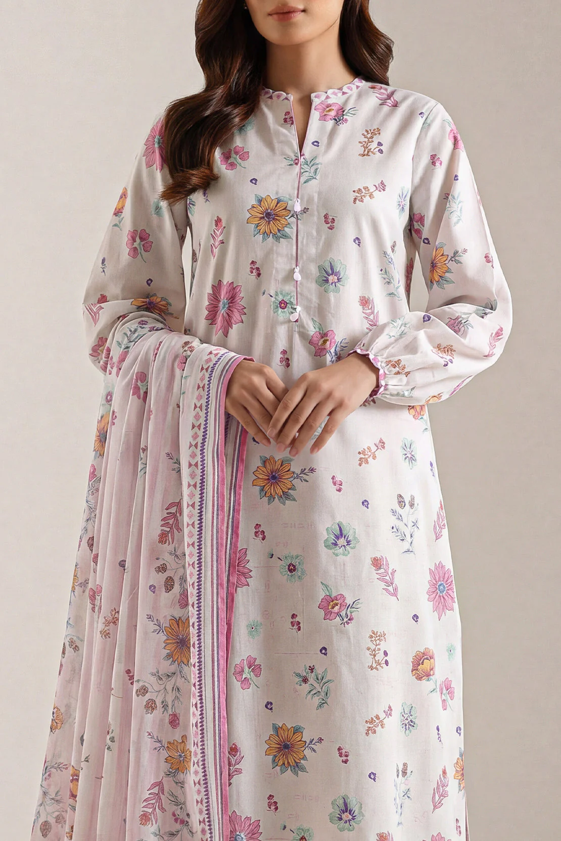 Unstitched Printed Lawn 3 Piece - Image 2