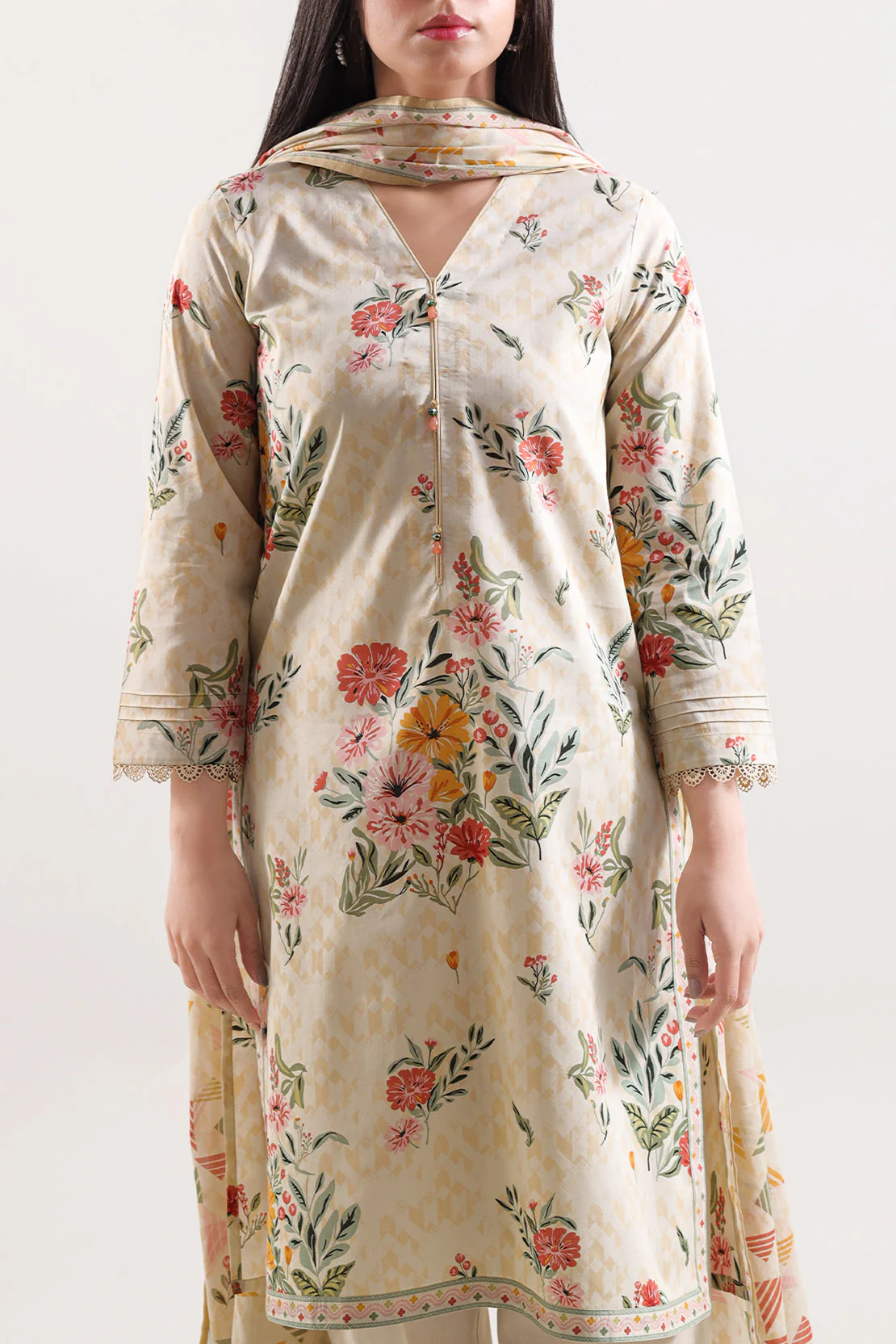 Unstitched Printed Lawn 3 Piece - Image 2