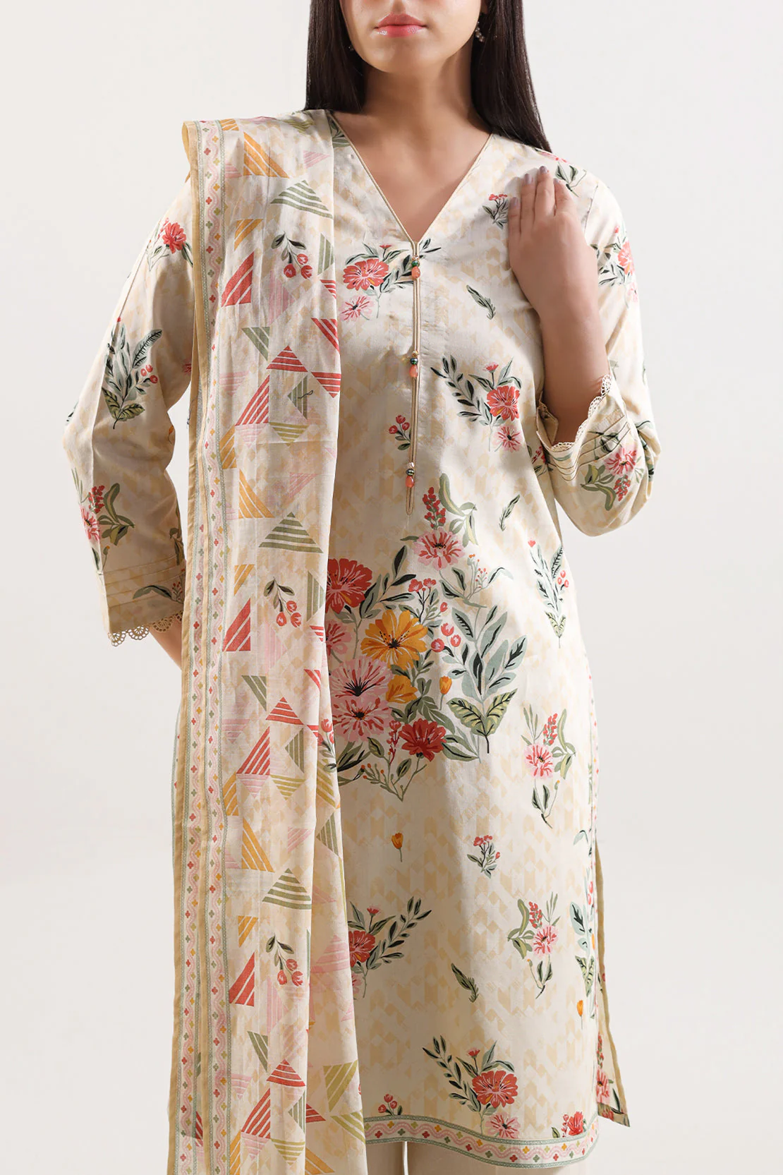 Unstitched Printed Lawn 3 Piece - Image 3