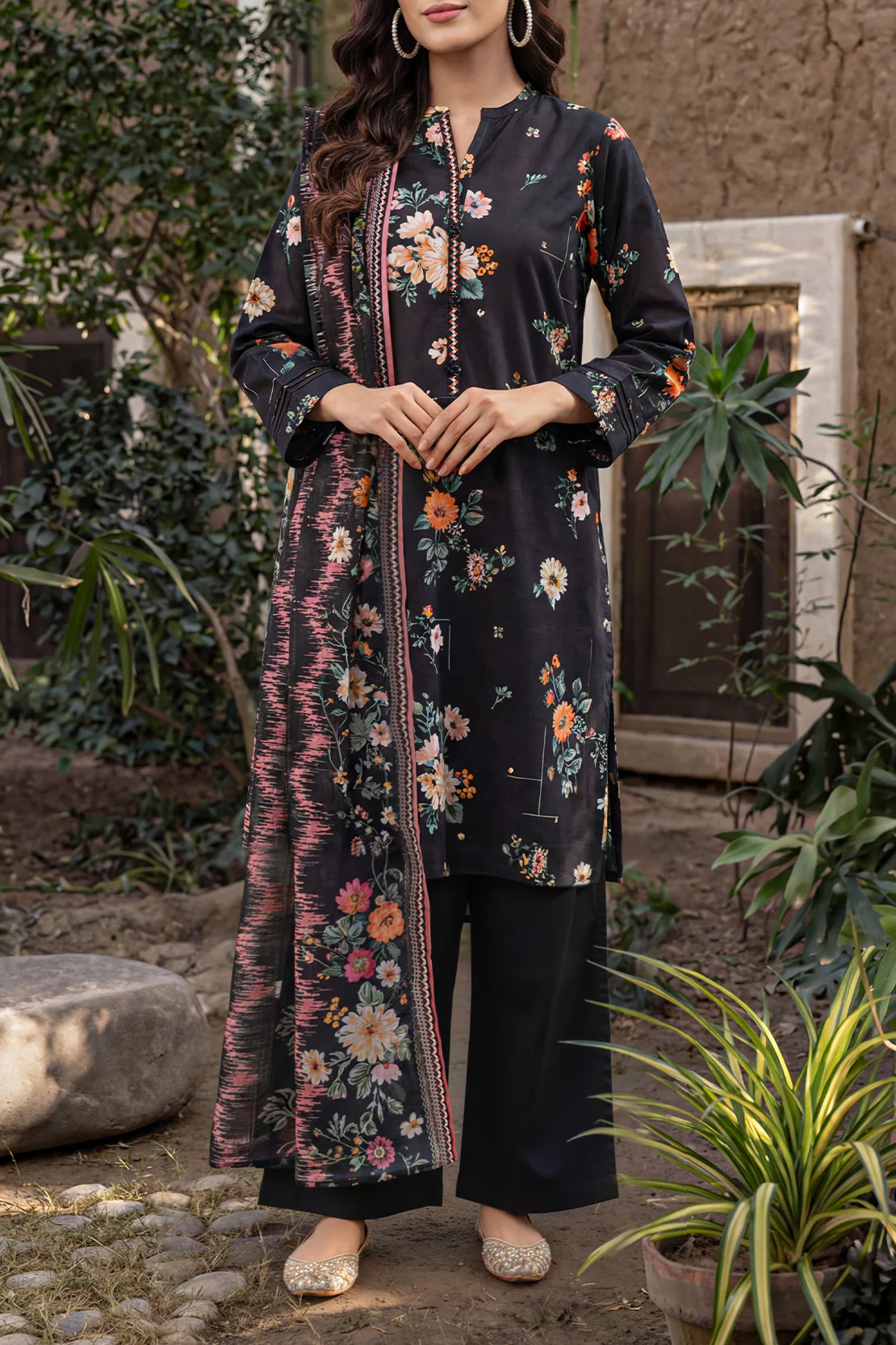 Unstitched Printed Lawn 3 Piece