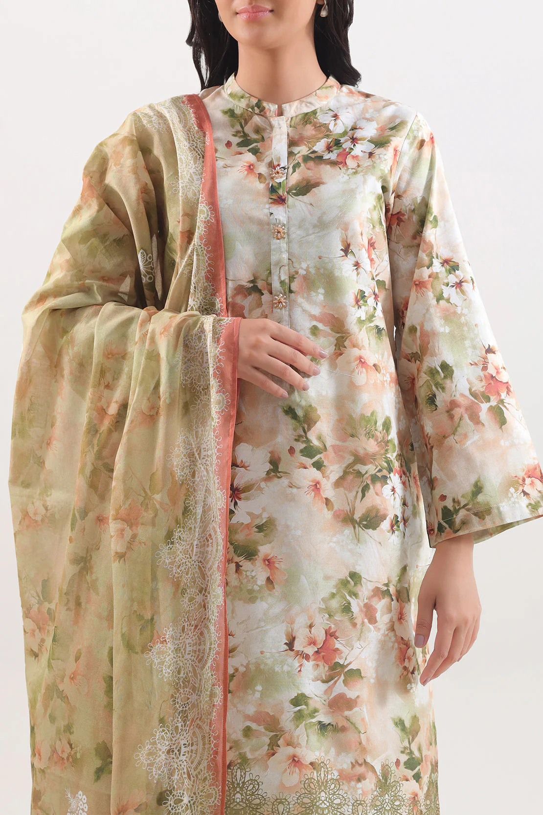 Unstitched Printed Lawn 3 Piece - Image 3