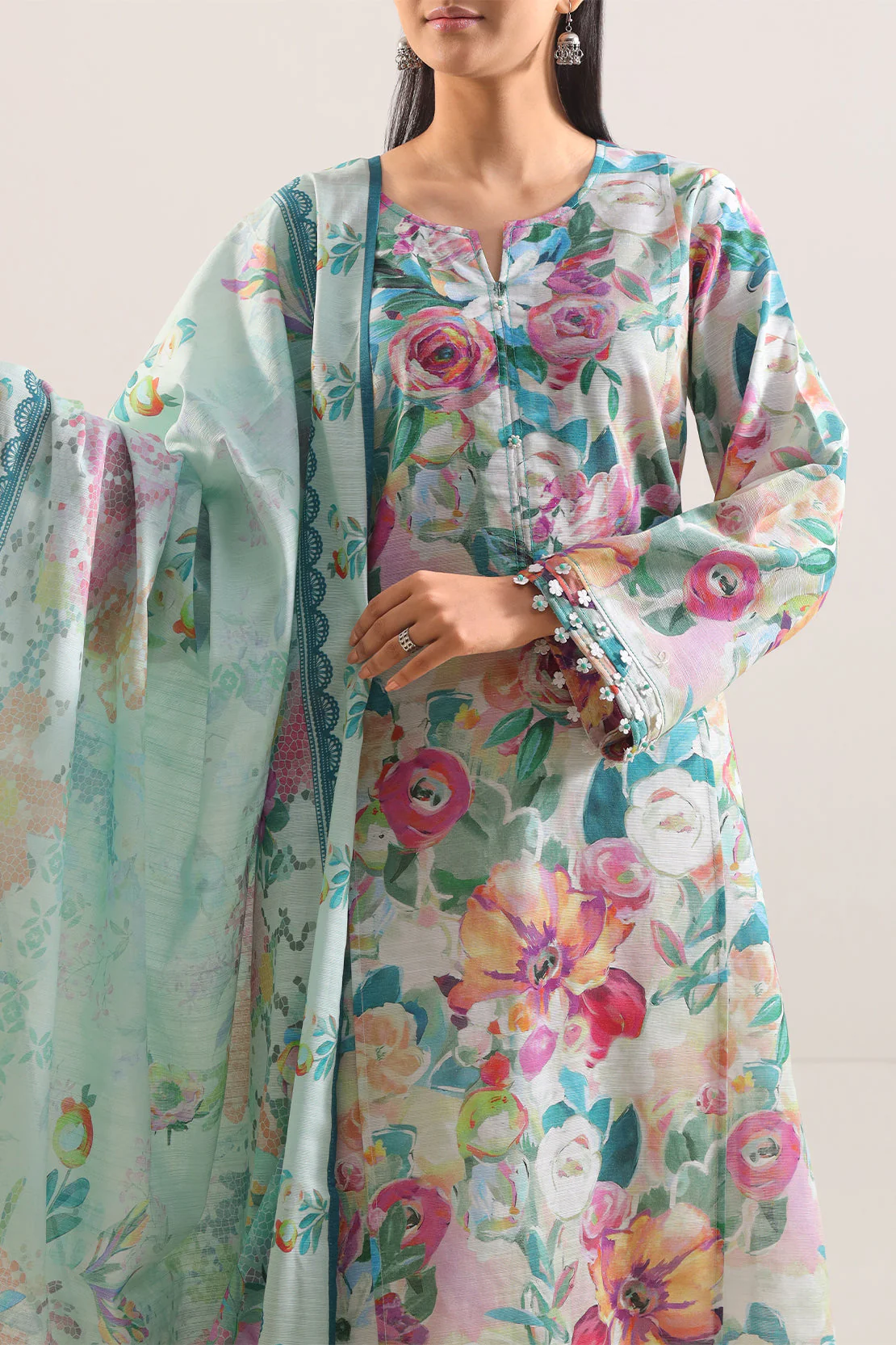 Unstitched Printed Lawn 3 Piece - Image 2