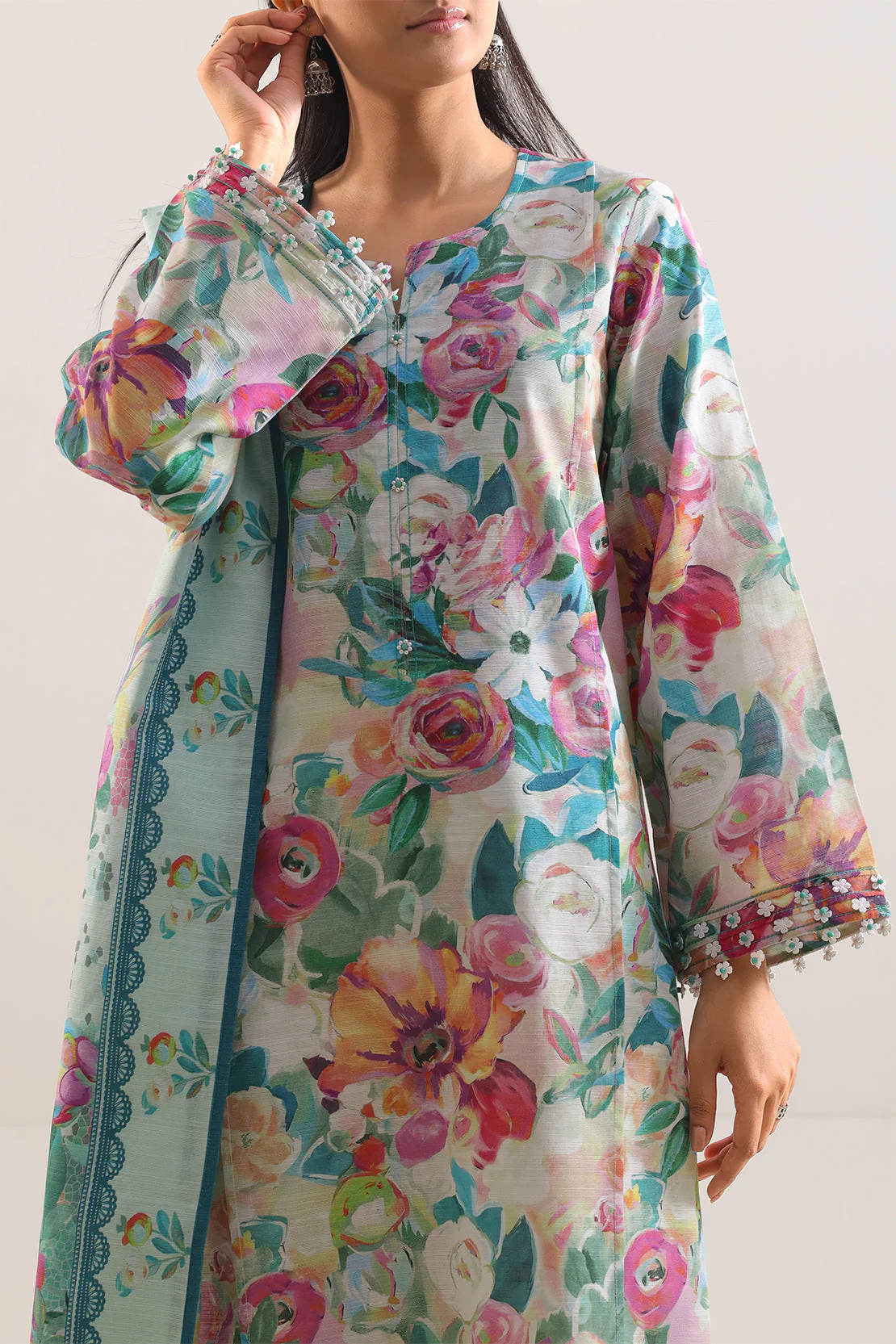 Unstitched Printed Lawn 3 Piece - Image 3
