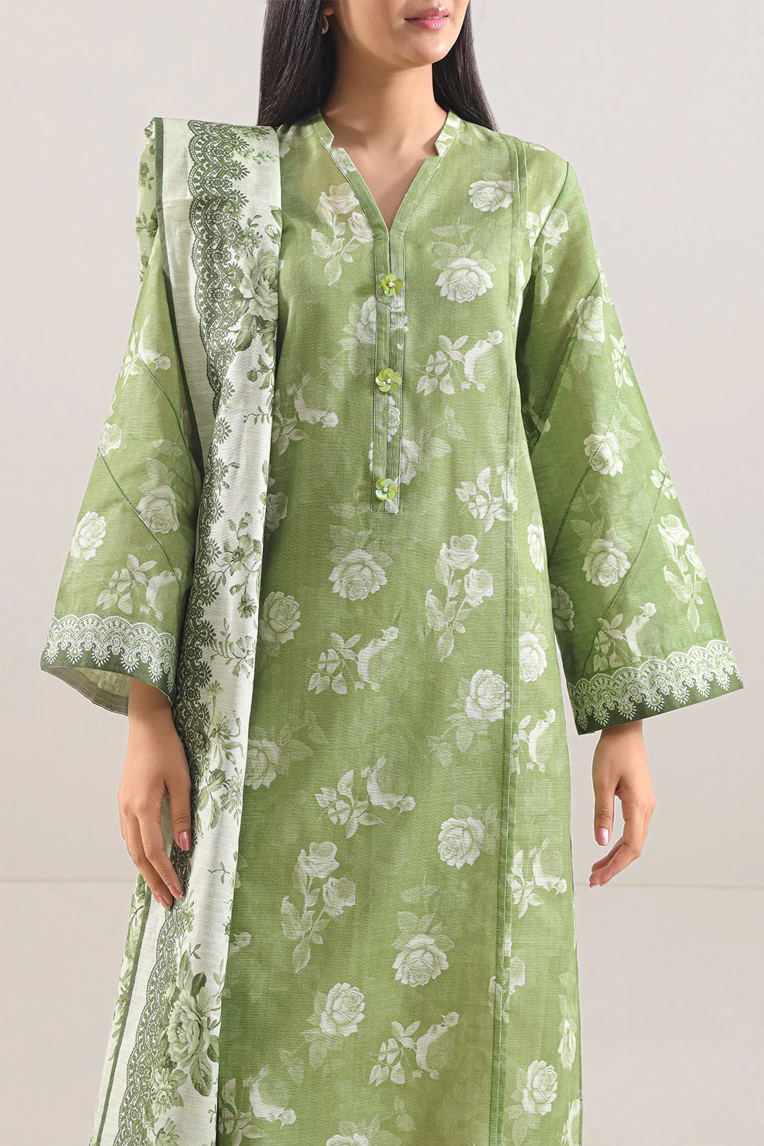 Unstitched Printed Lawn 3 Piece - Image 3