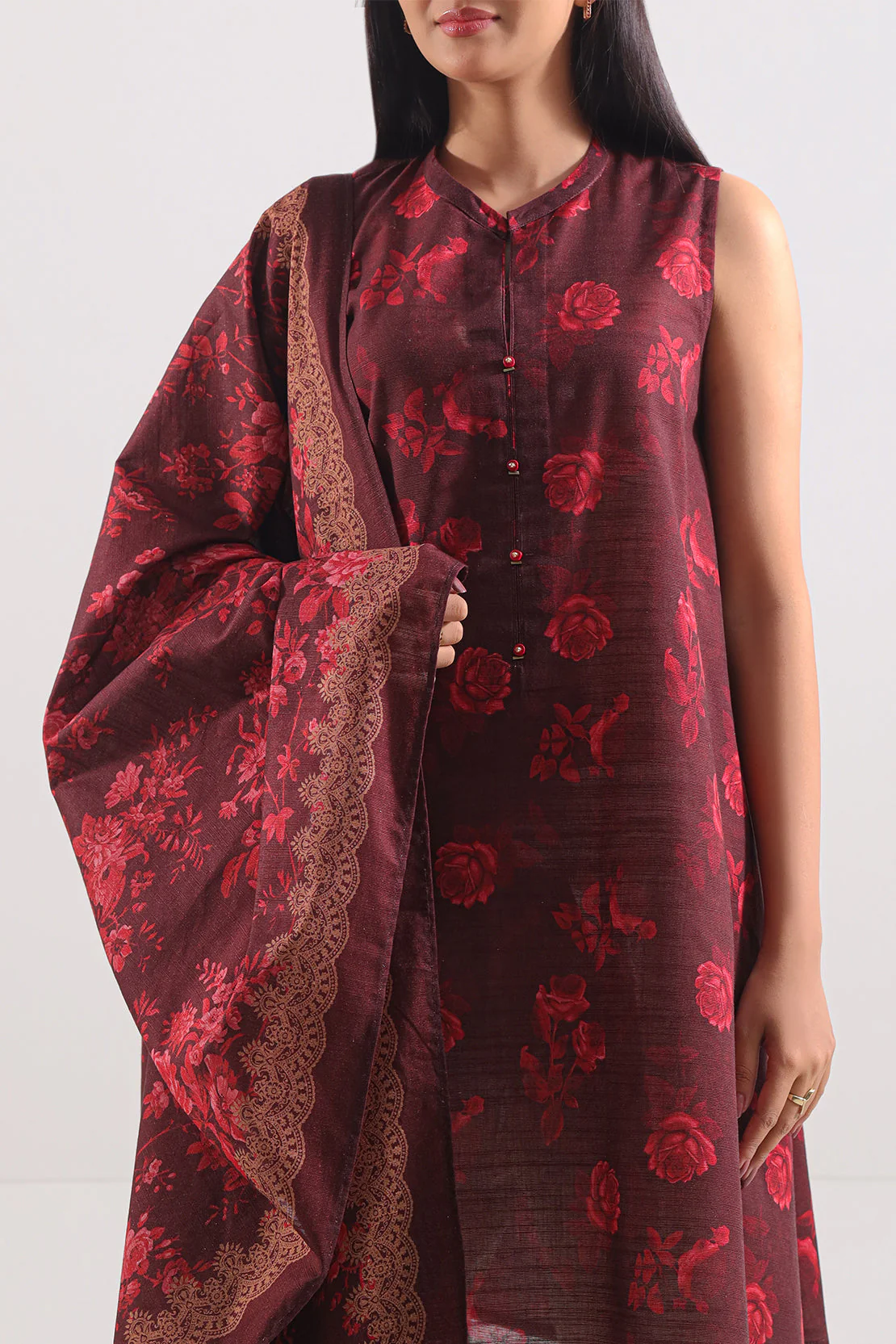 Unstitched Printed Lawn 3 Piece - Image 3
