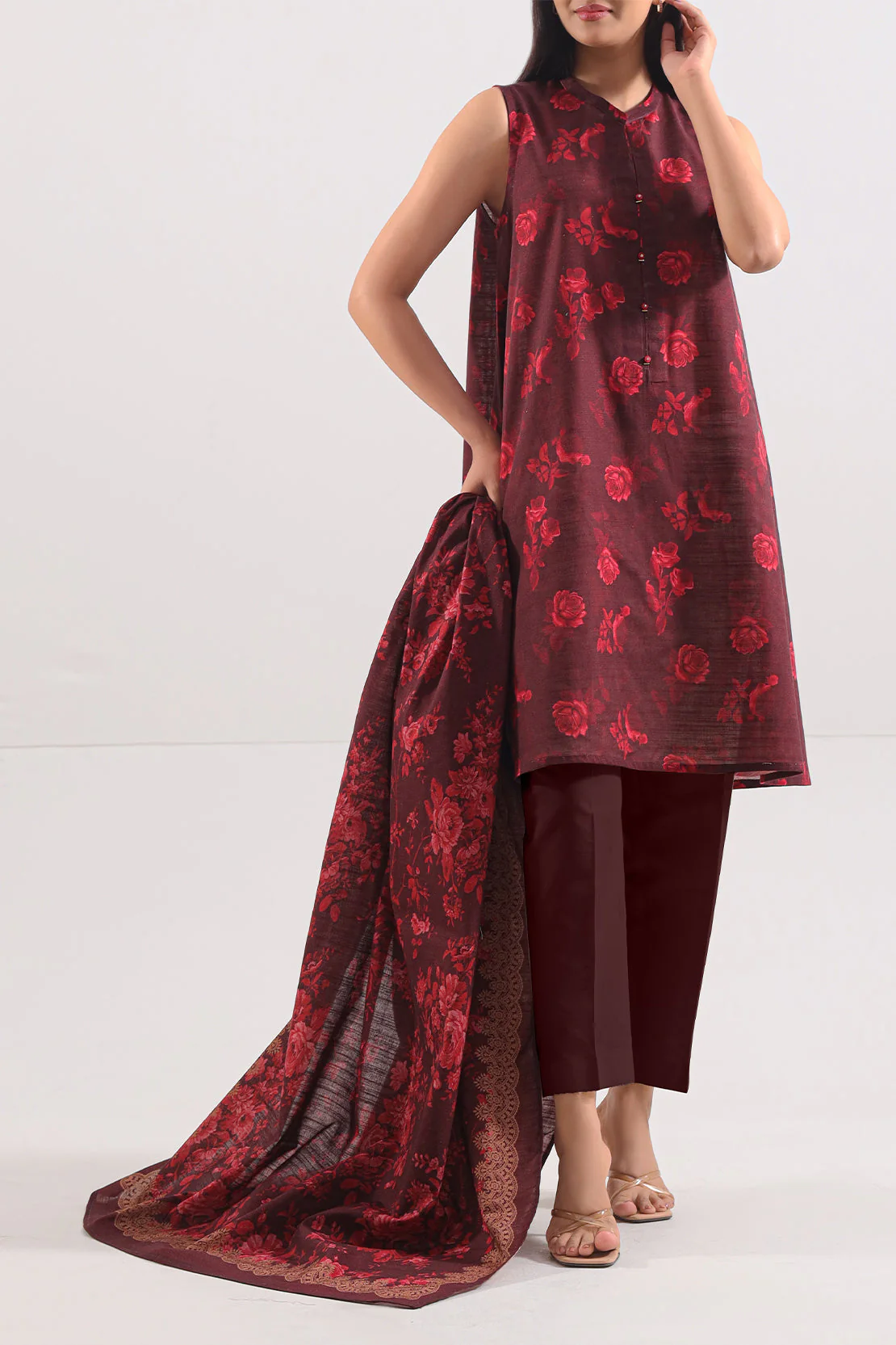Unstitched Printed Lawn 3 Piece - Image 4