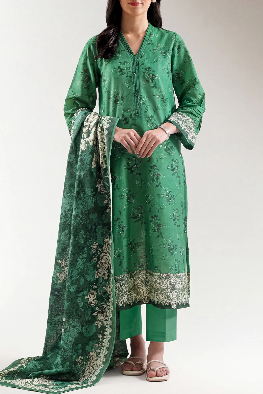 Unstitched Printed Lawn 3 Piece - Image 3